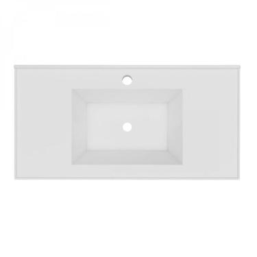 Imagem de Lavatório em Mármore Sintético 80cm Quadri Móveis Bosi Branco