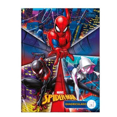 Imagem de Caderno Pedagógico C.D. Brochura Quadriculado 1X1 Tilibra - Spider-Man
