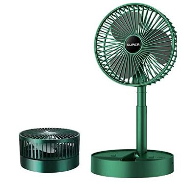 Imagem de Konbanze Ventilador de mesa USB, mini portátil de ventiladores silenciosos, 3 velocidades pequena potente ventoinha secretária para escritório/casa/viagens/acampamento, cor : Verde)