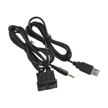 Imagem de 1.5M Car Dash Flush Mount AUX USB Port Panel Dual USB Extension Adapter Cable AUX Interface Cover A-dio CD Player Wiring