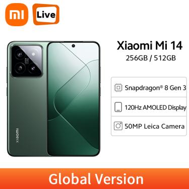 Imagem de Global Version Xiaomi Mi 14 5G Smartphone 256GB/512GB Snapdragon 8 Gen 3 AMOLED 1.5K Display 90W
