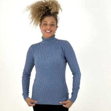 Imagem de Blusa Facinelli Lã Manga Longa Gola Alta com Dobra Feminina-Feminino