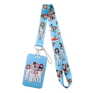 Imagem de kowaku Acessórios dos talabartes do cartão do titular do cartão, talabarte separatista, suporte reutilizável da identificação dos talabartes do telefone para, estilo E