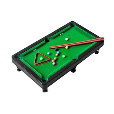 Imagem de Fancyes Mini conjunto de piscina de mesa, jogo de bilhar, brinquedo de interação, mesa de bilhar em miniatura, bolas de jogo de sinuca para berçário, crianças, 27x18.5x6cm