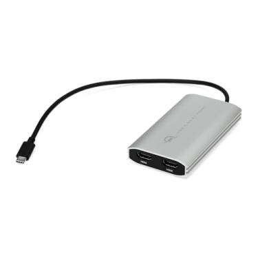 Imagem de OWC Adaptador de tela USB-C para HDMI duplo 4K com DISPLAYLINK e passagem de energia para Apple M1 Mac ou qualquer Mac ou PC com USB-C ou Thunderbolt,