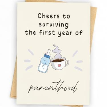 Imagem de WowBefun Cartão de 1º aniversário para menina e menino | Cartão de primeiro aniversário para meninos e meninas | Decorações de presentes de 1º aniversário | Cartão de aniversário de 1 ano