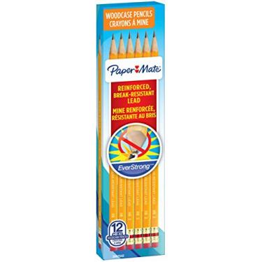Imagem de Paper Mate Lápis EverStrong #2, grafite reforçado e resistente à quebra ao escrever, pacote com 12