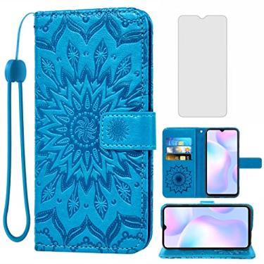 Imagem de Capa de telefone para Xiaomi Redmi 9A Redme 9i Capa carteira com protetor de tela de vidro temperado e capa flip fina de couro com suporte para cartão Xiami Xiomis Xiome Redmi9A A9 Redmi9i i9 Mulheres