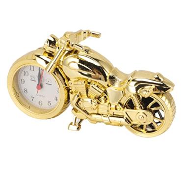 Imagem de Despertador de Motocicleta Relógio Modelo de Simulação Vintage Som Alto Crianças Casa Carro Escritório Decoração (Ouro 168D, cor única)
