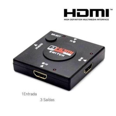 Imagem de Adapatador Switch Para Cabo Hdmi 1 Entrada 3 Saídas - Exbom
