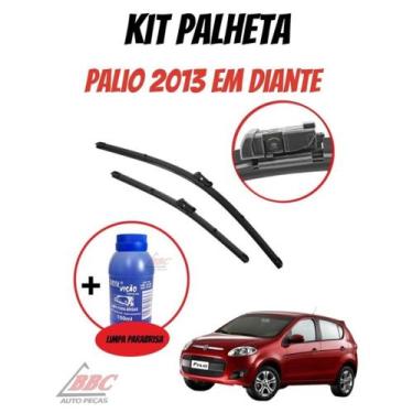 Imagem de Kit 2 Palhetas Limpador De Parabrisa Dianteiro  FIAT Palio 2013 em dia