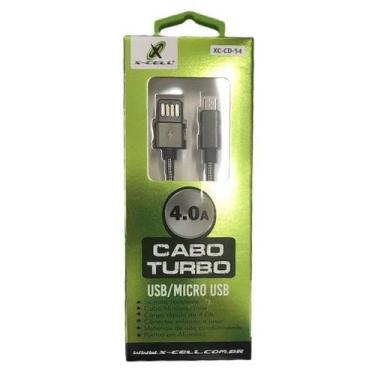 Imagem de Cabo Turbo 4.0a -USB / Micro USB -XC-CD-54 -X-Cell, Prata