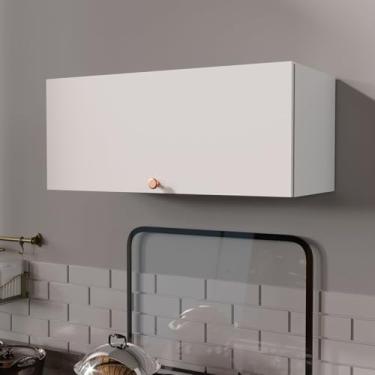 Imagem de Armário Aéreo Porta Basculante 80cm Arizona Cabecasa Madeiramadeira Branco/Cobre