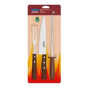 Imagem de Kit Para Churrasco 3 Peças Tradicional Tramontina