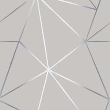 Imagem de Papel De Parede Adesivo Autocolante Geométrico Mescla Silver - PAPELEP