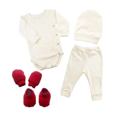 Imagem de Kit Enxoval Recém Nascido Maternidade Conjuntos Suedine Kimono - Rovid