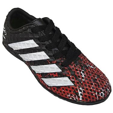 Imagem de Chuteira Society Infantil Juvenil Sintética Preta Runway Cor:Preto;Tamanho:31