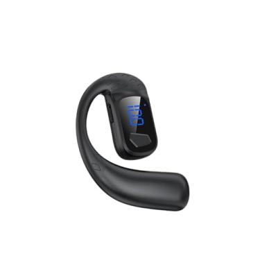 Imagem de QccHieUs Fone de ouvido sobre a orelha Fone de ouvido para corrida Treino Presente Música para dirigir Rotação de 180° para uso à esquerda ou à direita Redução, Preto Digital