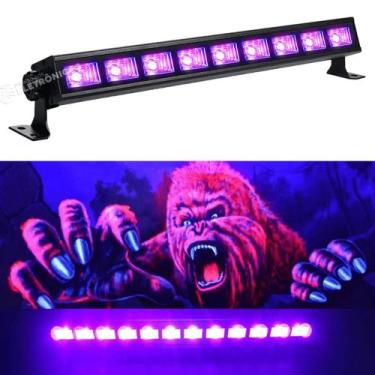 Imagem de Ribalta Luminária Luz Negra Ultravioleta 9 Leds Salão de Baile Show DJ
