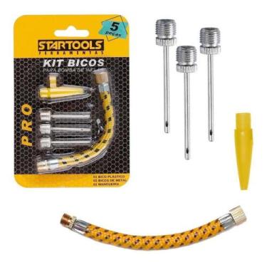 Imagem de Kit Bicos Para Encher Bolas Boia Agulha P/ Bola Rosqueável - STARTOOLS