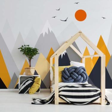 Imagem de Papel de Parede Painel Paisagem Montanhas Dia 6 rolos - 9m² - Quartinh