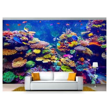 Imagem de Papel De Parede Animais Fundo Do Mar Coral 3D Anm217 - Você Decora