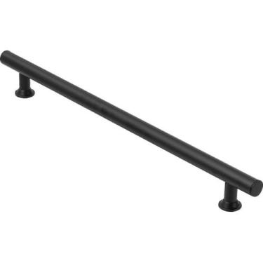 Imagem de Puxador Para Porta Preto Fosco Tubular 60cm - 1 Lado Só - MetalCromo