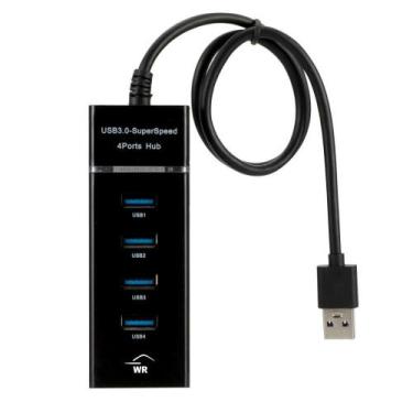 Imagem de Hub Cabo Usb 3.0 Adaptador Com 4 Portas Usb Mouse Teclado - Wr Acessor