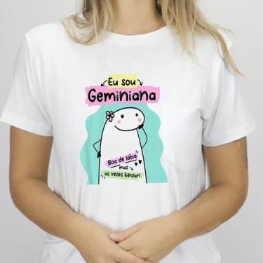Imagem de 1 Camiseta Bonequinho Flork Meme Horóscopo Geminiana Signo Gêmeos Suge