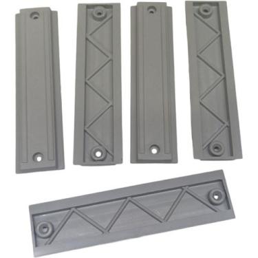 Imagem de Kit 5 Trilho Suporte para Disjuntor Din em ABS Plástico para Painel El