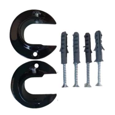 Imagem de Par suporte flange alumínio 28mm para varão de cortina - DECOR LÍDER ,