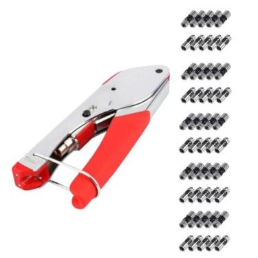 Imagem de Alicate Climpardor profissional rg06 + 50 conectors rg06 - Exbom