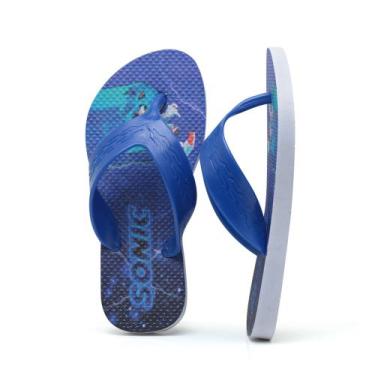 Imagem de Chinelos De Dedo Infantis Personagens Flexível Confortável, Sonic, 30