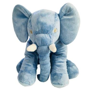 Imagem de Almofada Elefante Pelúcia 60cm Travesseiro Bebê Antialérgico - ThamyBa