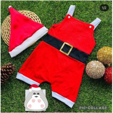 Imagem de Macacão de bebê temático natal com gorro - Mikids 