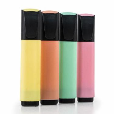 Imagem de Kit Marca Texto Caixa De Canetinhas Coloridas Escolar Top - TEX WEB   