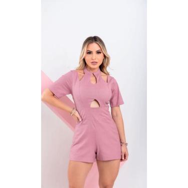 Imagem de Macaquinho linho karine boss - USEBKBRAND, P, Rosa