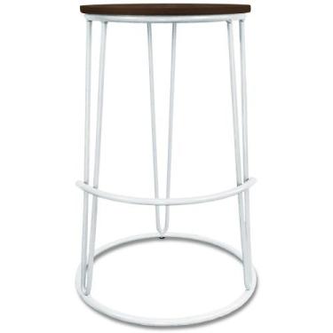 Imagem de Banco Banqueta Média Industrial Dinamarca Em Aço Balcão Bar Cozinha Br