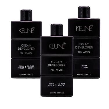Imagem de Kit Keune Tinta Color & So Pure Color 6% 20V + 9% 30V + 12% 40V 1L (3 