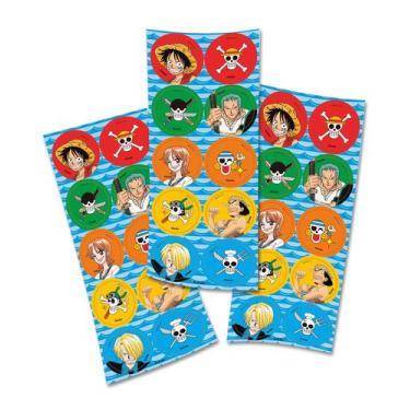 Imagem de Adesivo Redondo Latinha Festa One Piece 30 Uni Festcolor - Inspire sua