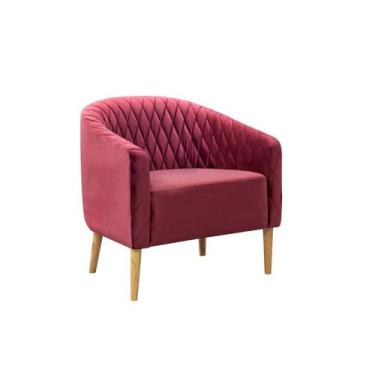 Imagem de Poltrona Decorativa Karina Pés palito Madeira Macia - Bella Decorao