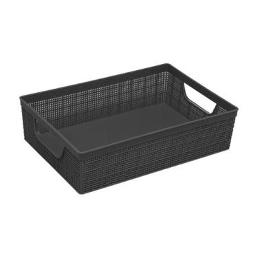 Imagem de Cesto Organizador Armário Gaveta Lavanderia 2 Litros - Jaguar, Preto