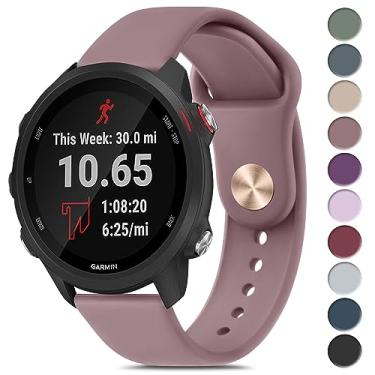 Imagem de Meliya Pulseira Garmin Forerunner 245/55, pulseira de substituição de 20 mm para Venu 2 Plus/Sq/Vivoactive 3/Vivomove HR/Forerunner 645/245 Music (violeta)