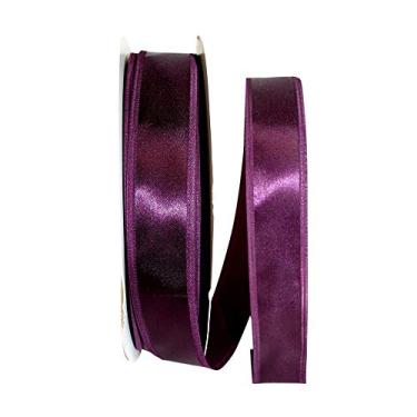 Imagem de Reliant Ribbon Fita de borda com fio Dyna Satin Ez, 3,8 cm x 90 metros, ameixa