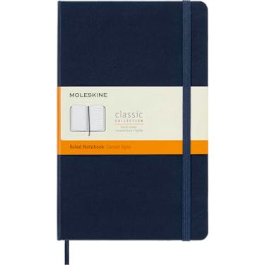 Imagem de Caderno Clássico, Azul Zafira, Capa Dura, Pautado, Grande