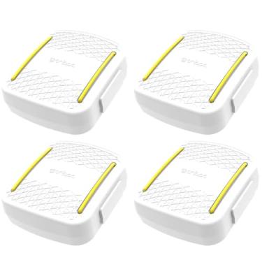 Imagem de Kit 4 Porta Cotonetes Acessórios Branco Portátil para Viagem Estojo com Elástico Interno Crippa