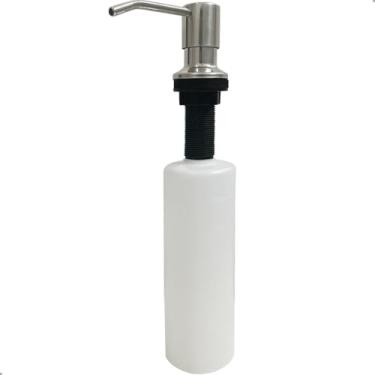 Imagem de Dona D.cor, Dispenser Porta Detergente Inox Polido 500ml De Embutir Bancada Pia Cozinha Suporte Sabonete Líquido Dosador Embutido Cuba Aço Inox 304