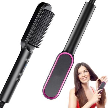 Imagem de Escova 3 Em 1 Alisadora Cabelo Profissional Cerâmica