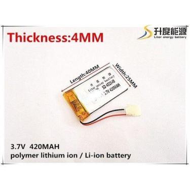 Imagem de Bateria 3,7v 420mah  4mm X 25mm X 40mm Carta - KMIG