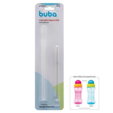 Imagem de Canudo De Silicone Para Garrafinha Fresh + Escova Buba